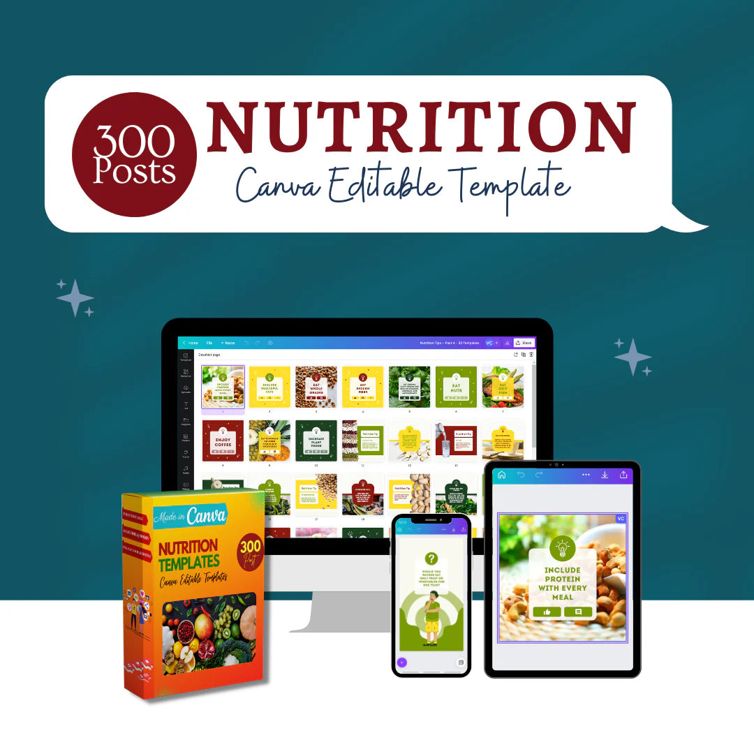300 nutrition (volume 2) -Social media templates