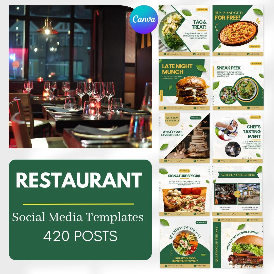 420 Posts Restaurant - Social Media Templates