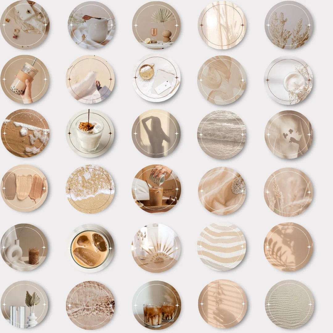 Beige Aesthetic Highlights " - 108 Instagram Highlight Covers