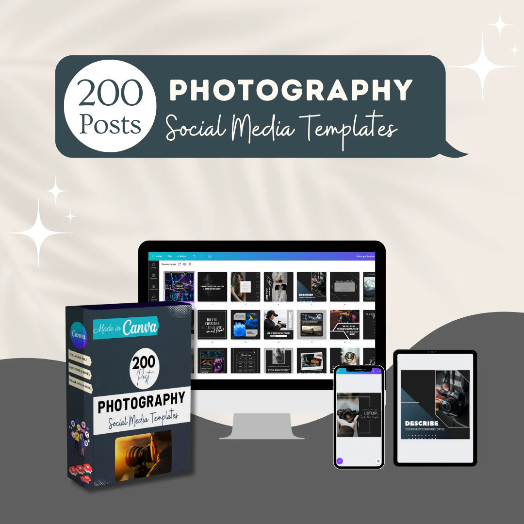 200 POSTS POSTS - SOCIAL MEDIA CANVA TEMPLATES