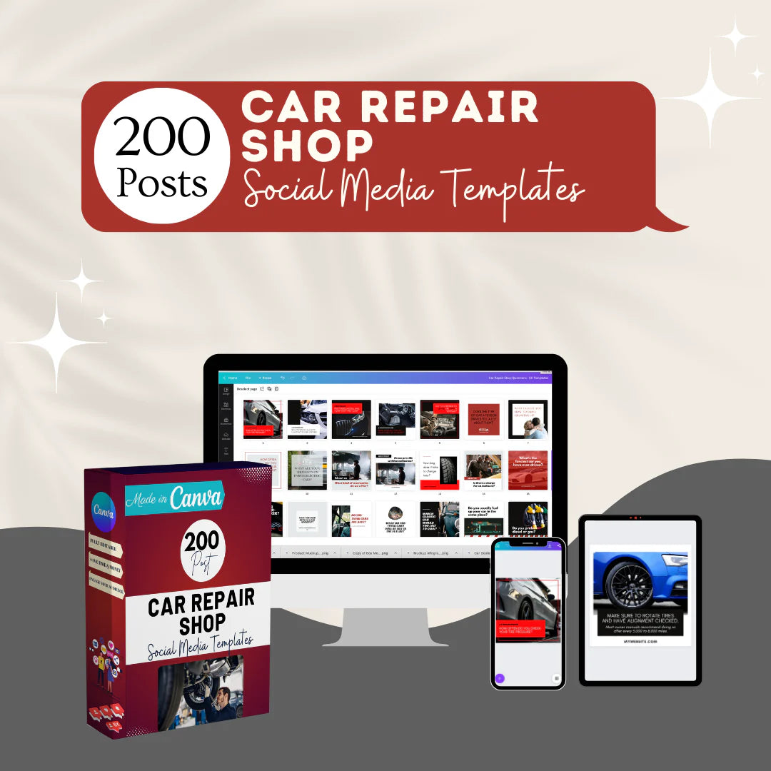 200 because Repair Shop Posts - Social Media Templates