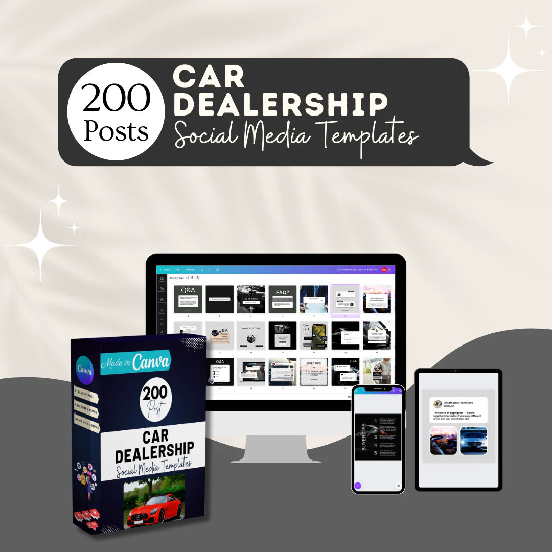 200 BookStore Posts - Social Media Canva Templates