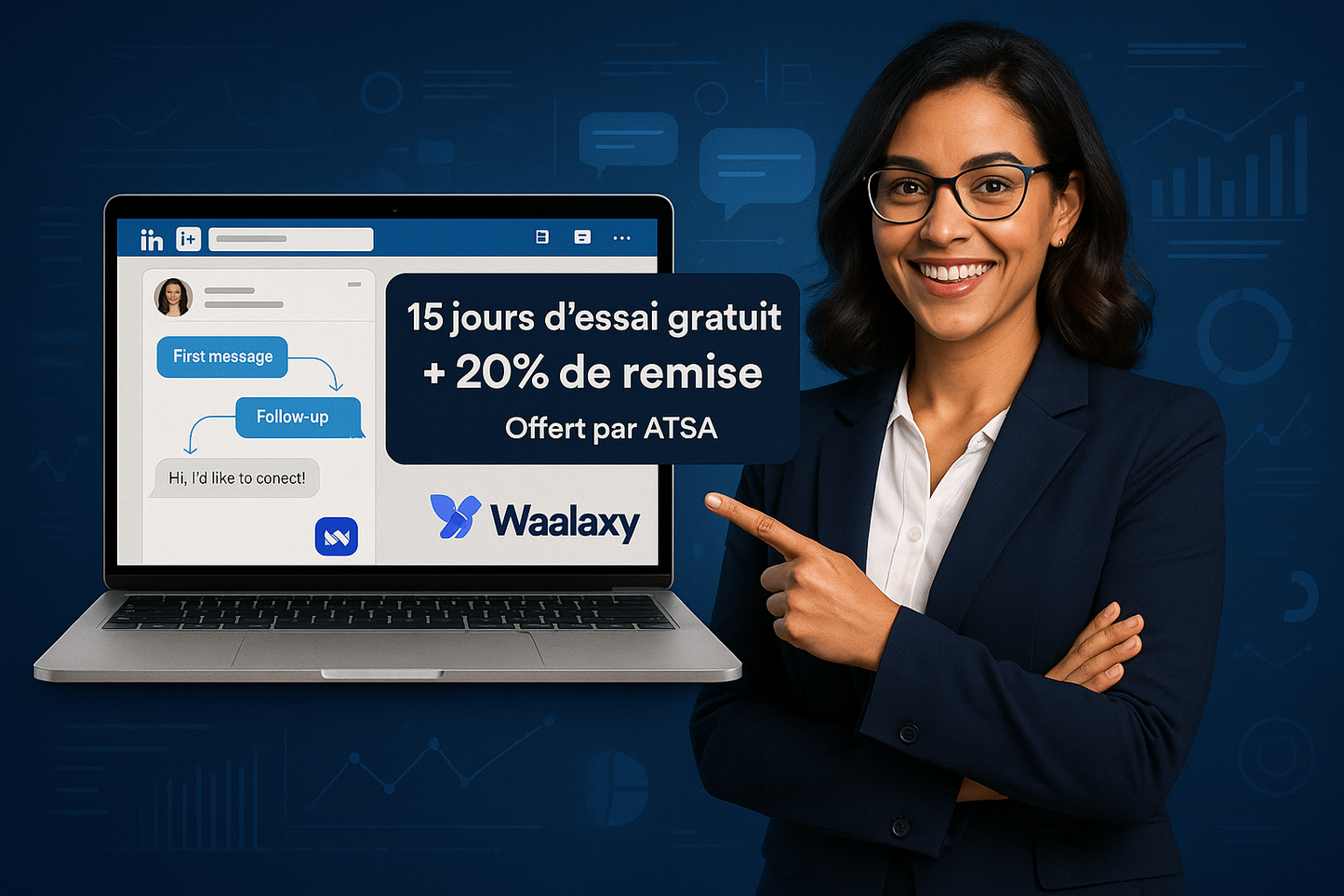 Waalaxy : Essai gratuit + Promo ATSA -20 %