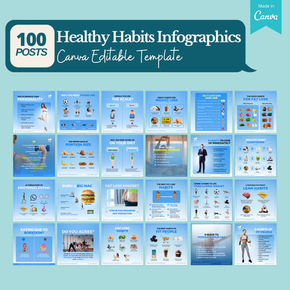 2000+ Fitness, Nutrition & Health Bundle - Social Media Templates