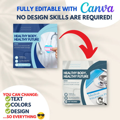 220 Health Insurance Canva Templates