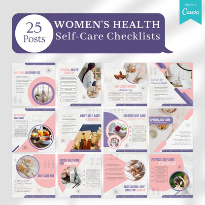 400 Women's Health Posts - Social Media Templates