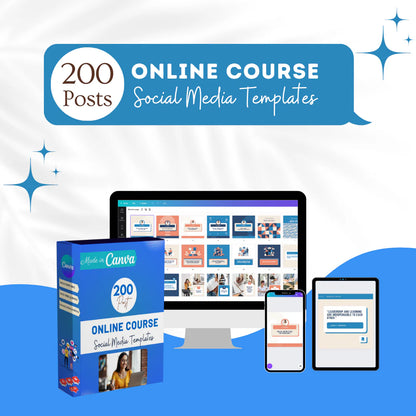 200 Online Course Posts - Social Media Templates