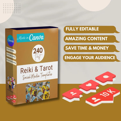 240 Reiki and Tarot Canva Templates