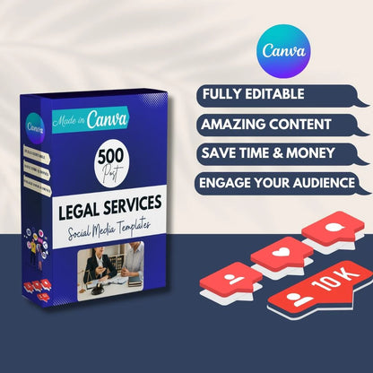 500 Legal Services Posts - Social Media Templates