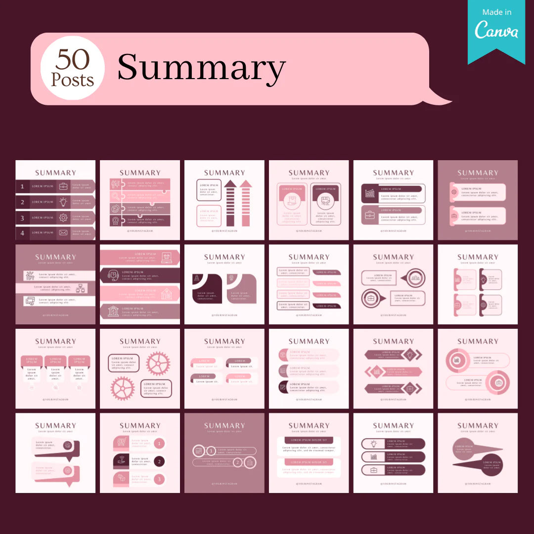 500 Infographics Posts - Social Media Templates