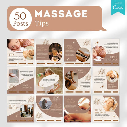 500 Massage Center - Social Media Canva Templates