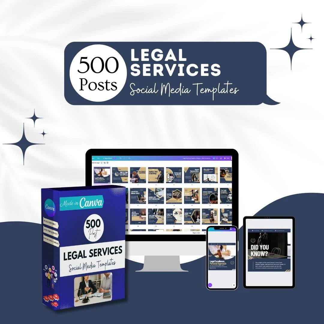 500 Legal Services Posts - Social Media Templates