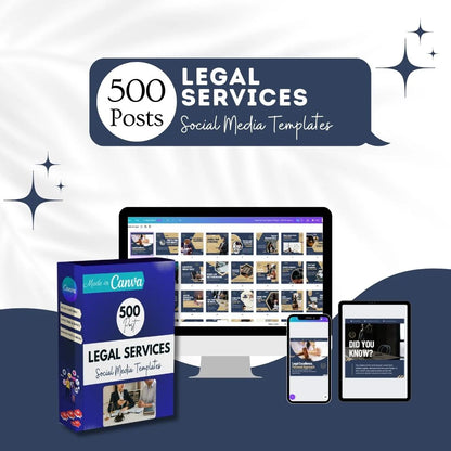 500 Legal Services Posts - Social Media Templates