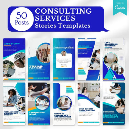 500 Consulting Services Posts - Social Media Templates