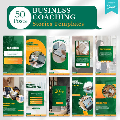 520 Business Coaching Posts - Social Media Templates