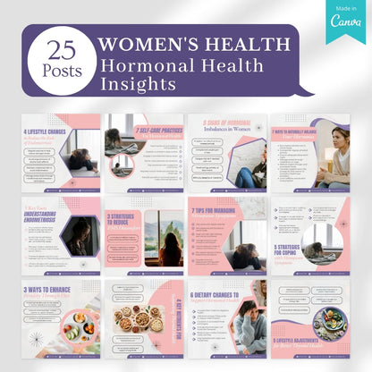 400 Women's Health Posts - Social Media Templates