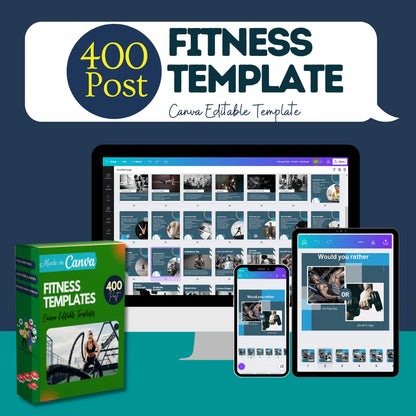 Fitness Template - Canva Editable Posts