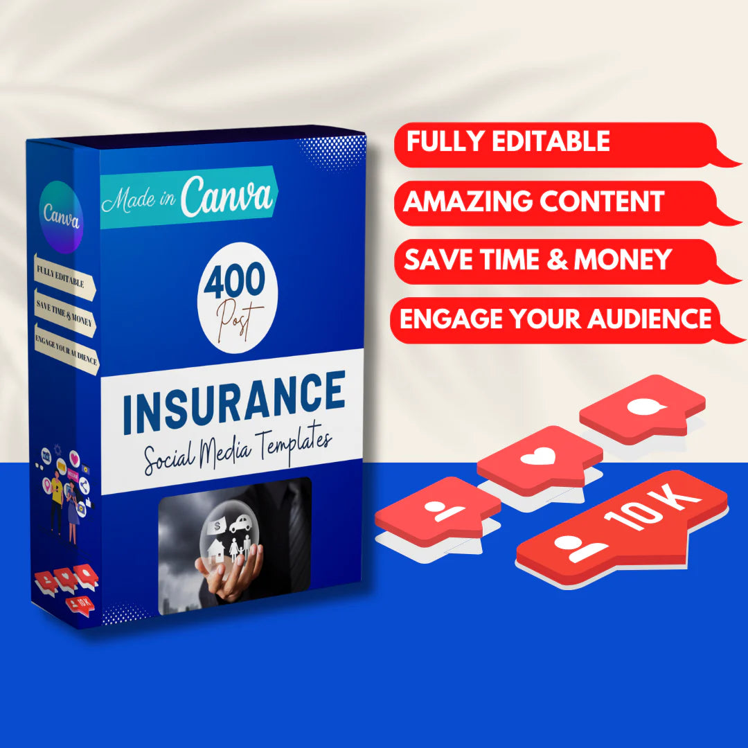 400 Insurance Posts - Social Media Templates