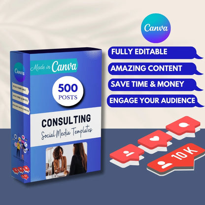 500 Consulting Services Posts - Social Media Templates