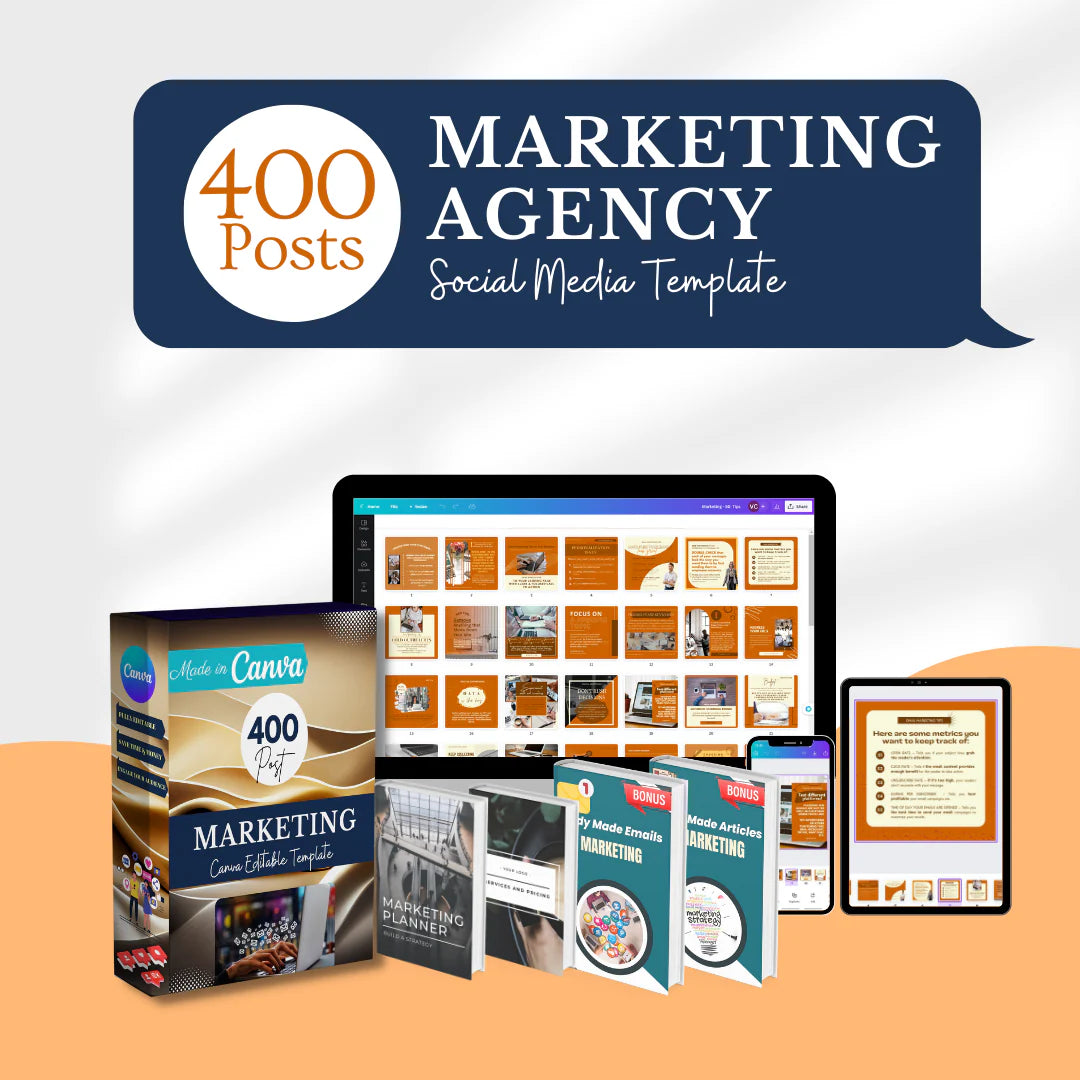 500 Marketing Agency Posts - Social Media Templates