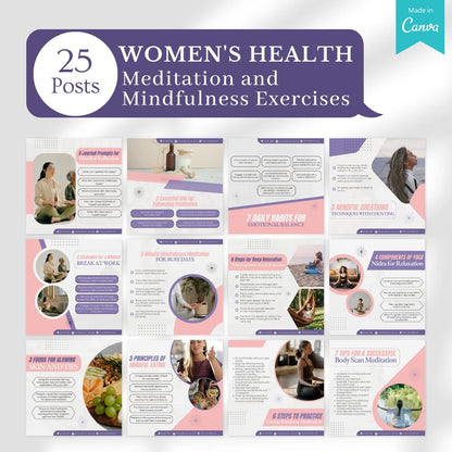 400 Women's Health Posts - Social Media Templates