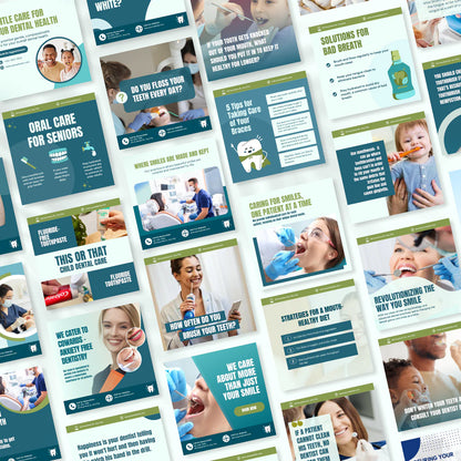 450 Dentist Posts - Social Media Templates