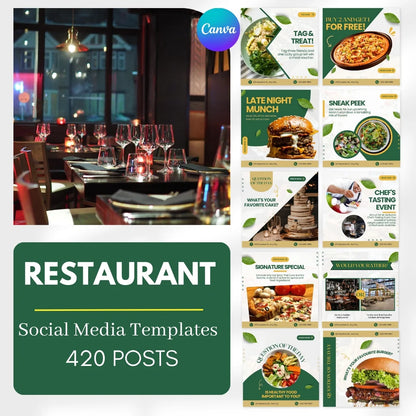 420 Restaurant Posts - Social Media Templates