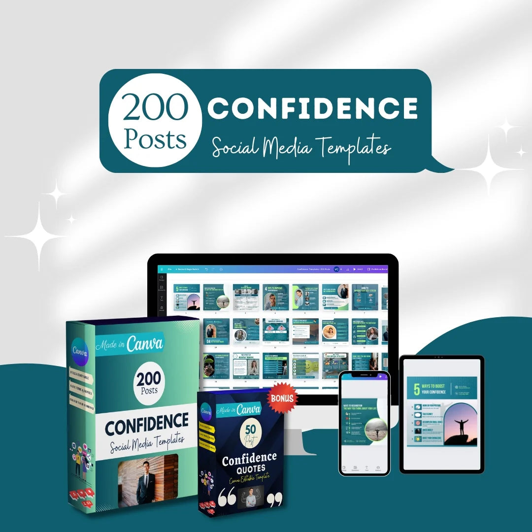 200 Confidence Posts - Canva Templates