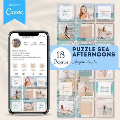 Puzzle Sea Afternoons - Canva Template