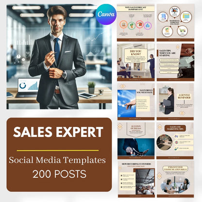 200 Sales Expert Canva Templates