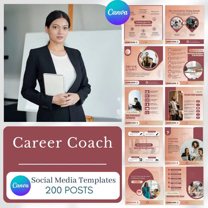 200 Career Coach Canva Templates