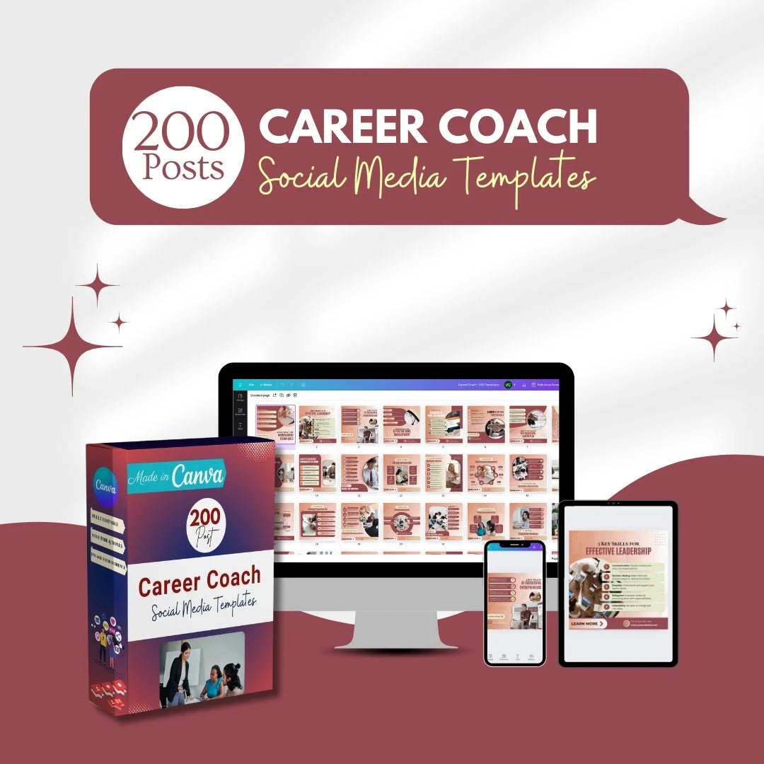 200 Career Coach Canva Templates