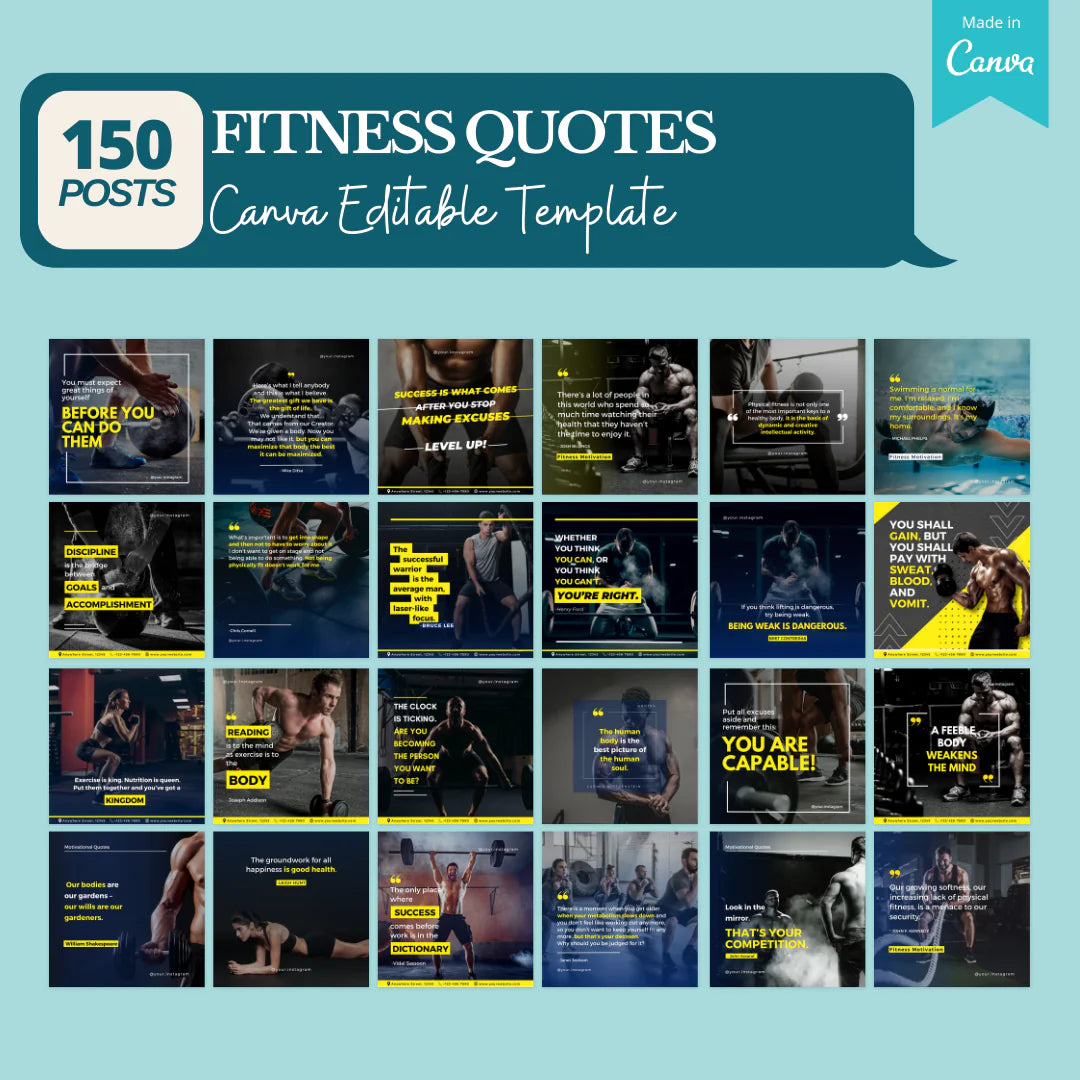 2000+ Fitness, Nutrition & Health Bundle - Social Media Templates