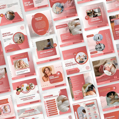 500 Pregnancy and Maternity Posts - Canva Editable Templates