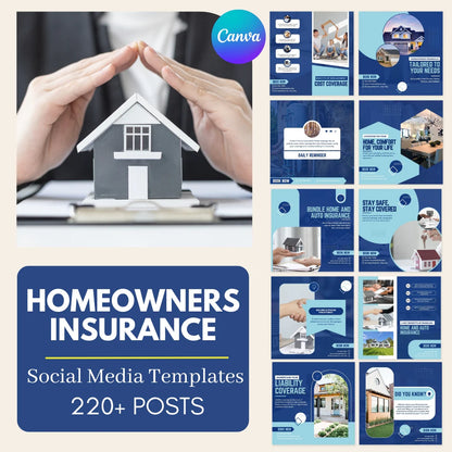 220 Homeowners Insurance Canva Templates