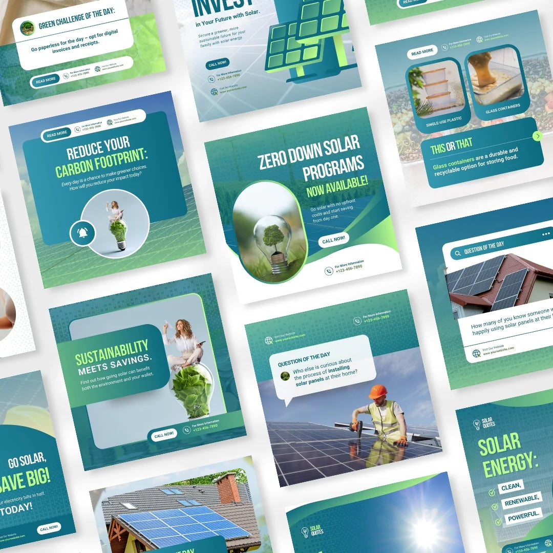 430 Solar Panel - Social Media Canva Templates