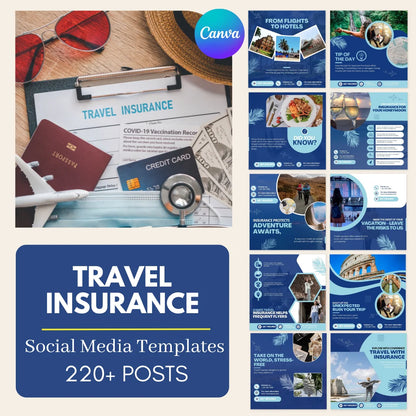 220 Travel Insurance Canva Templates