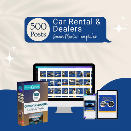 500 Car Rentals & Dealers Posts - Social Media Templates