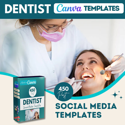 450 Dentist Posts - Social Media Templates