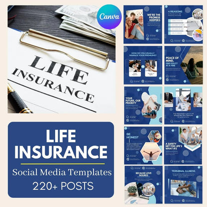 220 Life Insurance Posts - Social Media Templates