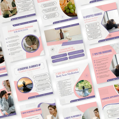 400 Women's Health Posts - Social Media Templates