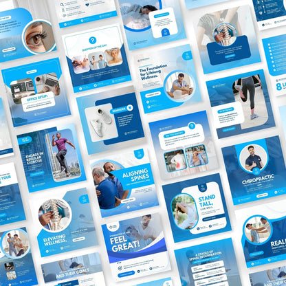 480 Chiropractic Posts - Social Media Canva Templates