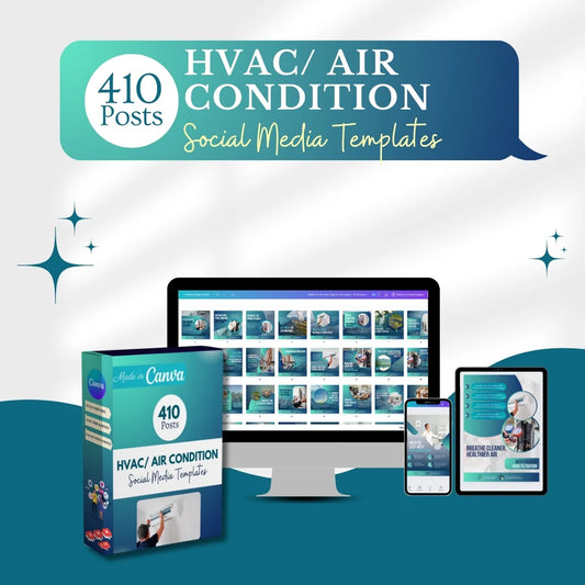 410 HVAC/Air Conditioning - Social Media Canva Templates