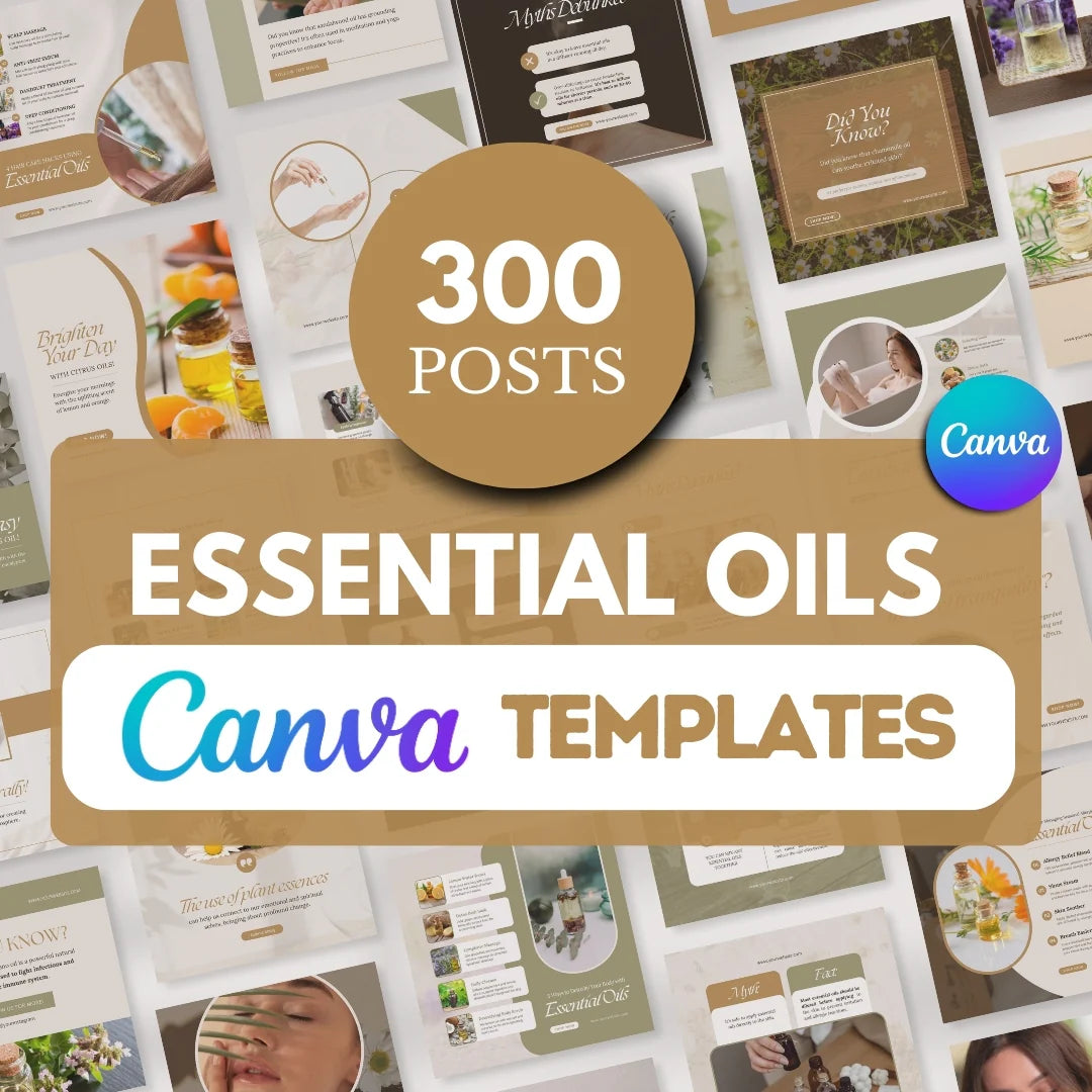 300 Essential Oils Posts - Social Media Templates