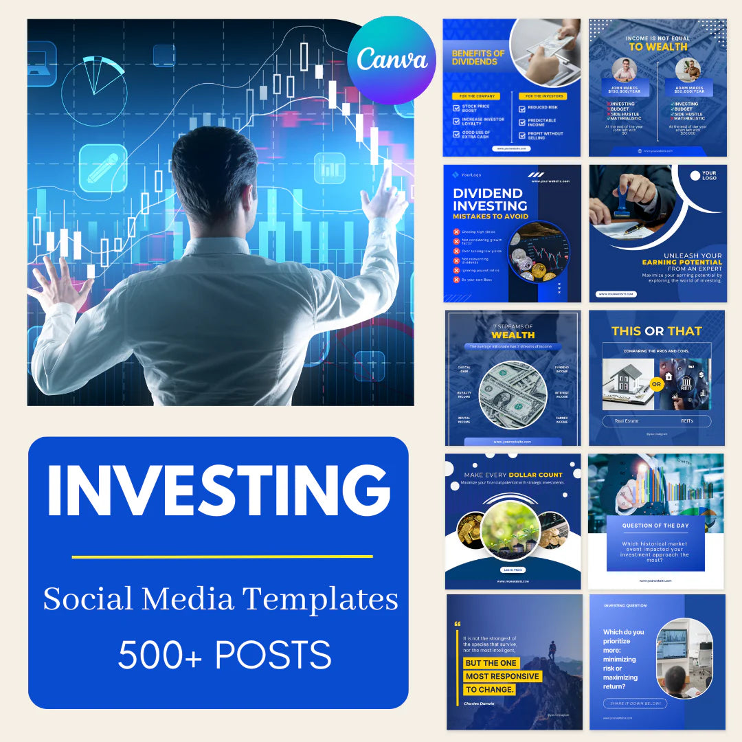 500 Investing Posts - Social Media Templates