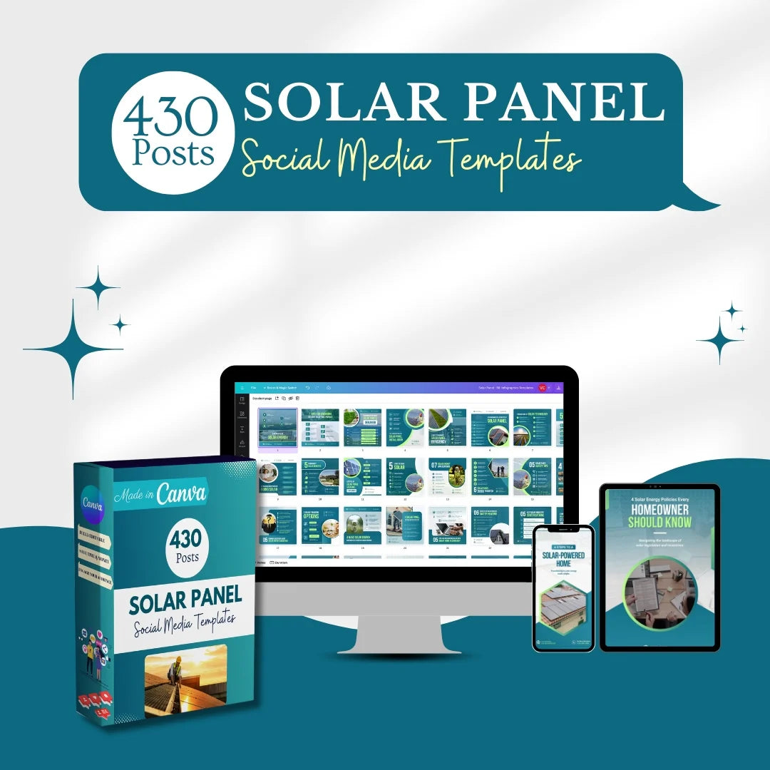 430 Solar Panel - Social Media Canva Templates