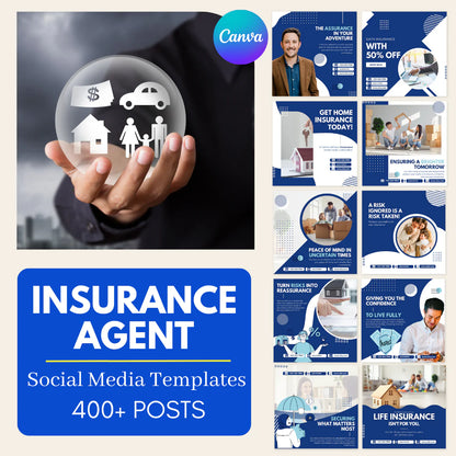 400 Insurance Posts - Social Media Templates