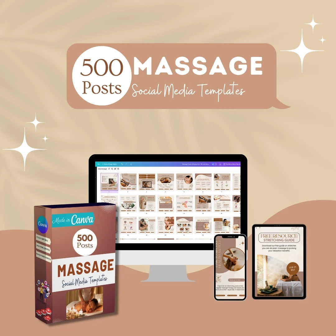 500 Massage Center - Social Media Canva Templates