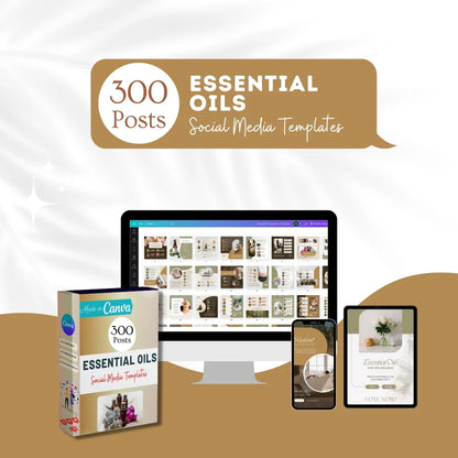 300 Essential Oils Posts - Social Media Templates