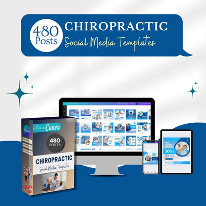 480 Chiropractic Posts - Social Media Canva Templates